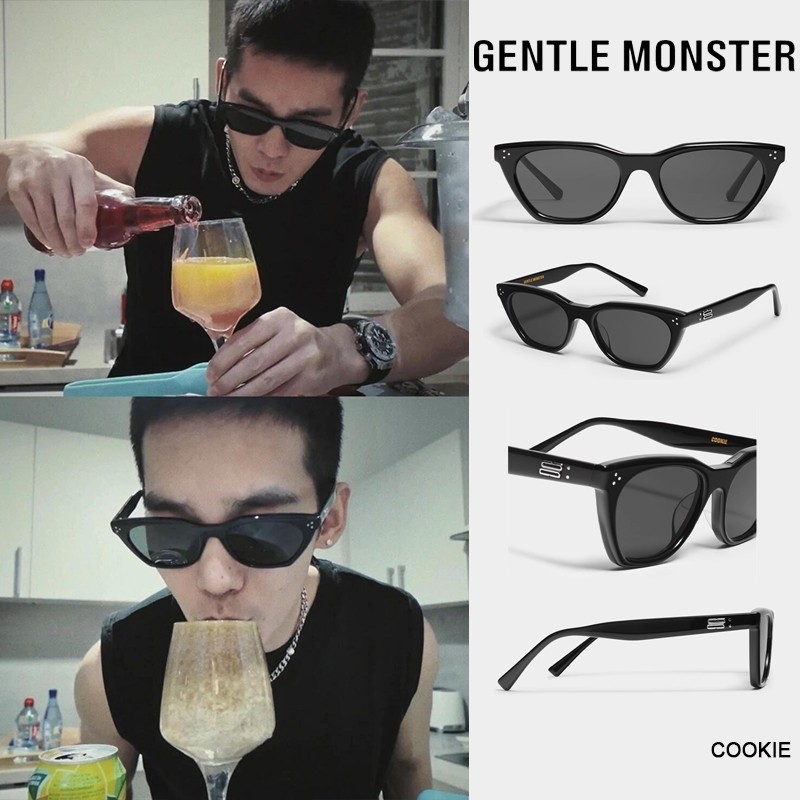 ♞,♘,♙แว่นตา Gentle Monster ใหม่ (Gentle Monster) Cookie 01 Authentic 1 แว่นกันแดด เลนส์โพลาไรซ์