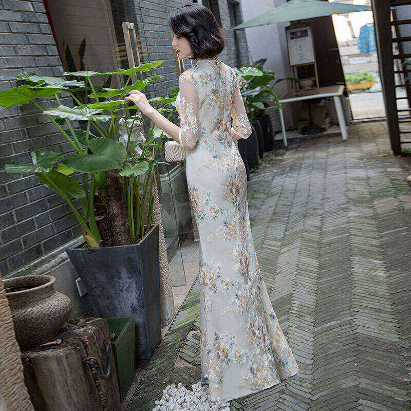 ❤ Wedding Guest Dresses For Women Dress 2022 New Women's Dignified Atmosphere Slim-Fit Long Annua