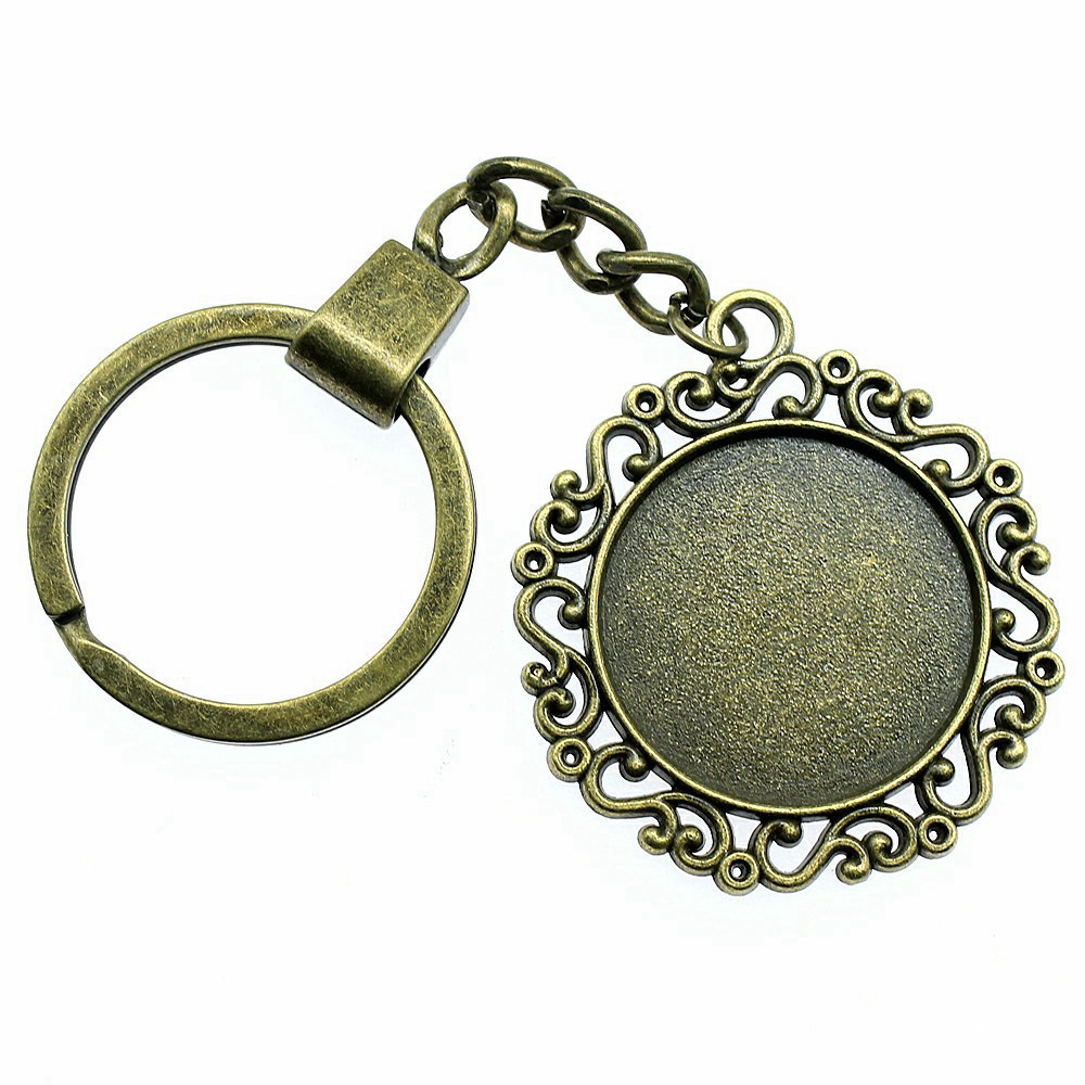 แหวนรอบแก ้ ว Cabochon ฐานการตั ้ งค ่ าถาดเครื ่ องประดับ Diy เครื ่ องประดับวินเทจ