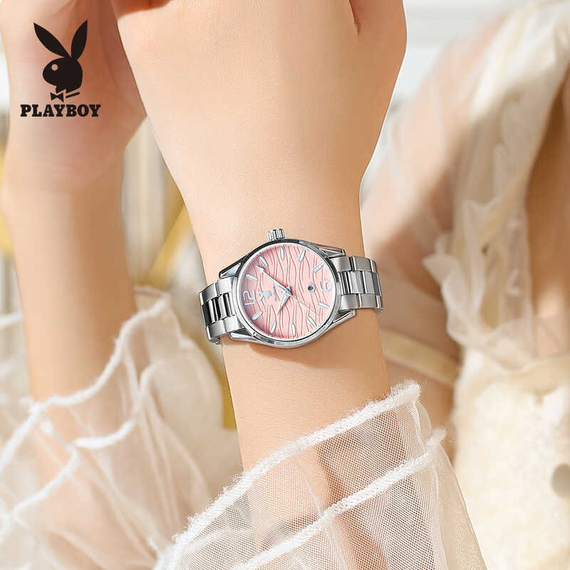 100% ของแท้ [ ] PLAYBOY ชุดนาฬิกาชุด นาฬิกา ผู้หญิง กำไล สร้