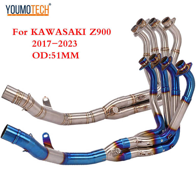 Kawasaki Z900 ท่อไอเสียแบบสวมสำหรับ Ninja900,ท่อกลางไอเสียเชื