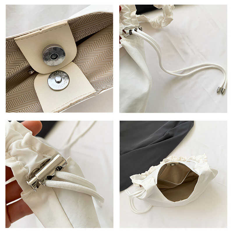 ❤ Deere Jack Women's Strap Drawstring Pleated Shoulder Crossbody Cloud Bag Casual Versatile Fashi