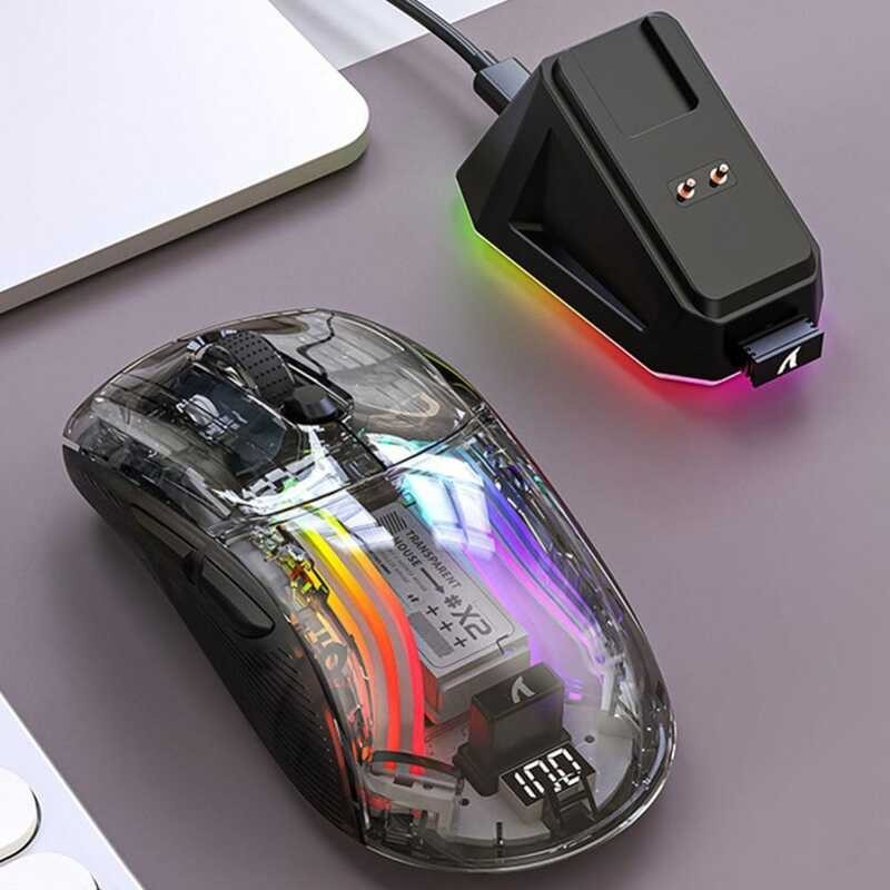Gaming RGB Wireless Lighting 3 Modes Portable Mouse Bluetooth-Compatible 5.0/2.4G/USB-C for ESports