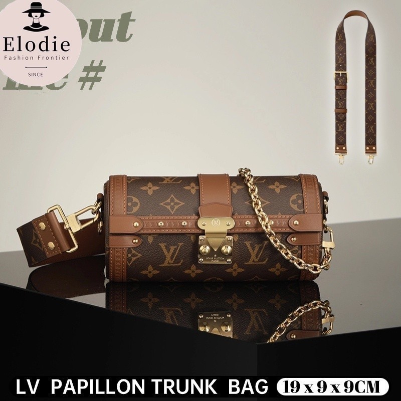 กระเป ๋ า LV Louis Vuitton PAPILLON TRUNK กระเป ๋ าถือผู ้ หญิงไหล ่ M57835 TB6I