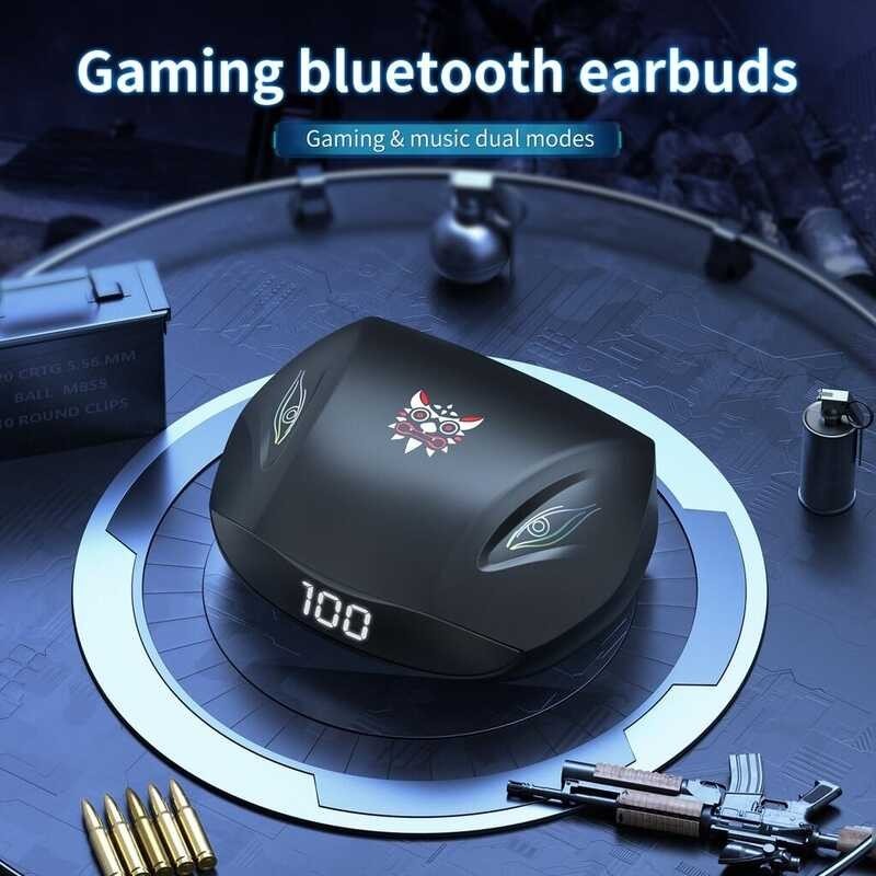 Onikuma T33 Bluetooth Gaming Headset Tws Earphone True Earbuds,Tws Active Cancelling Headphones,Enc 