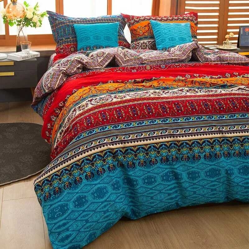Comforter Bedding 3D Sets Mandala Duvet Cover Set Winter Bedsheet Pillowcase Queen King Size Bedlin