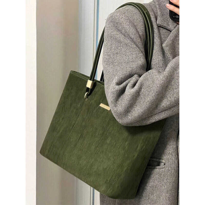 ❤ Deere Jack New Women's Fashion Shoulder Niche Premium Sense Large Capacity Tote Retro Frosted H