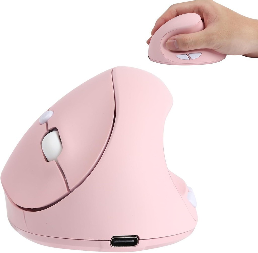เมาส ์ ไร ้ สาย 2.4G Ergonomic แนวตั ้ งชาร ์ จเงียบเมาส ์ พร ้ อมตัวรับสัญญาณ USB 800/1200/1600DPI สําหรับแล ็ ปท ็ อปสํานักงาน PC