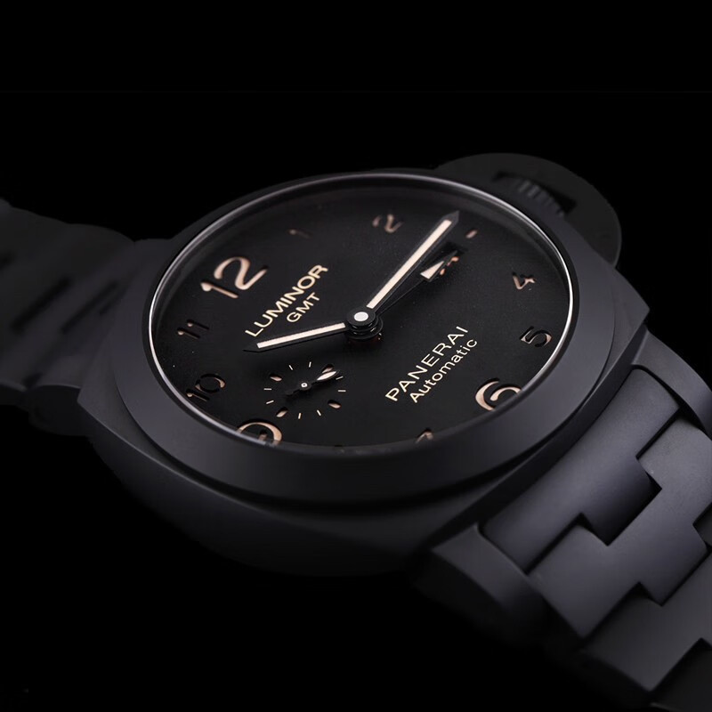 Panerai/panerai Series PAM01438 Black Ceramic GMT Dual Time Zone 44mm