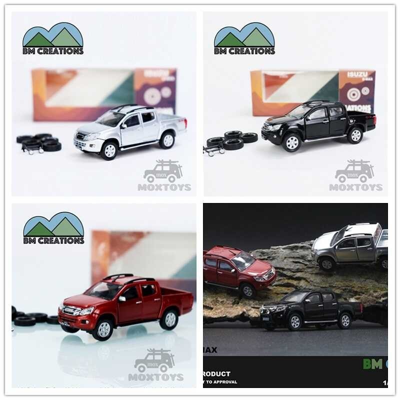 : โมเดลรถยนต์ 1 64 Isuzu D - Max 2016 สีเงิน ส้ม / ดํา Diecast 206     iecast