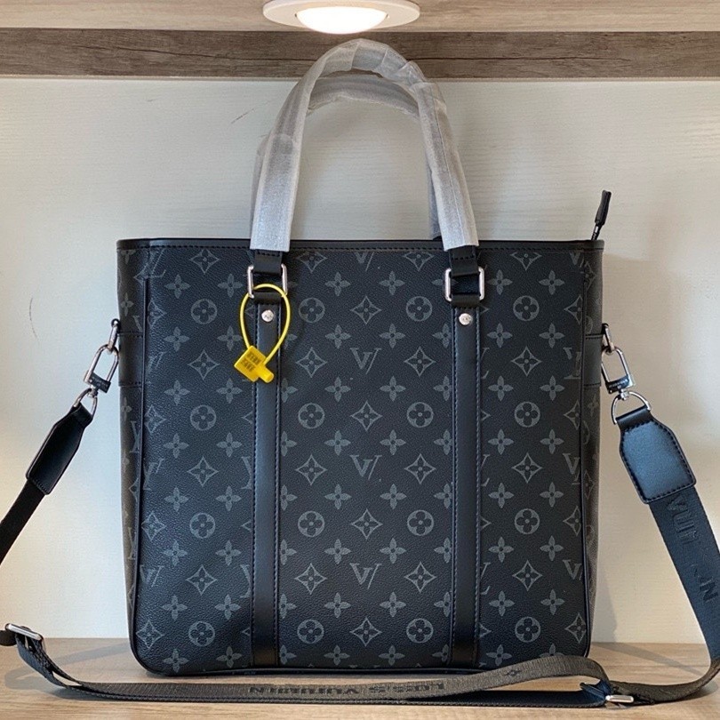 [1: 1 Boutique] Checkerboard Cowhide นูน Tote Bag ความจุขนาดใหญ่ Commuter First Choice