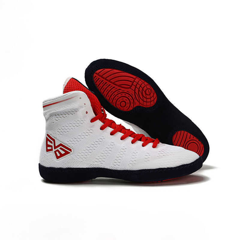❤ ❤ Men Professional Boxing Shoes Rubber Outsole Wrestling Sneakers Training Fighting Boots