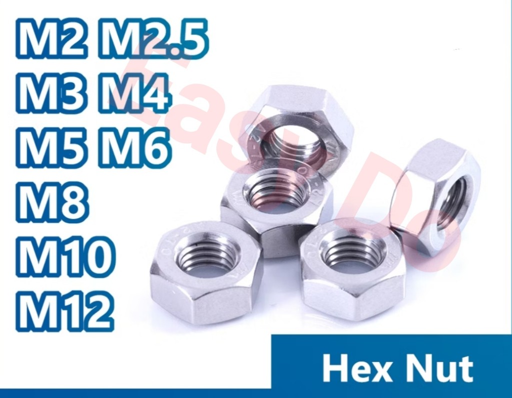 น็อตหกเหลี่ยม M6 M8 M10 M12 น็อตหกเหลี่ยมเหล็ก DIN934