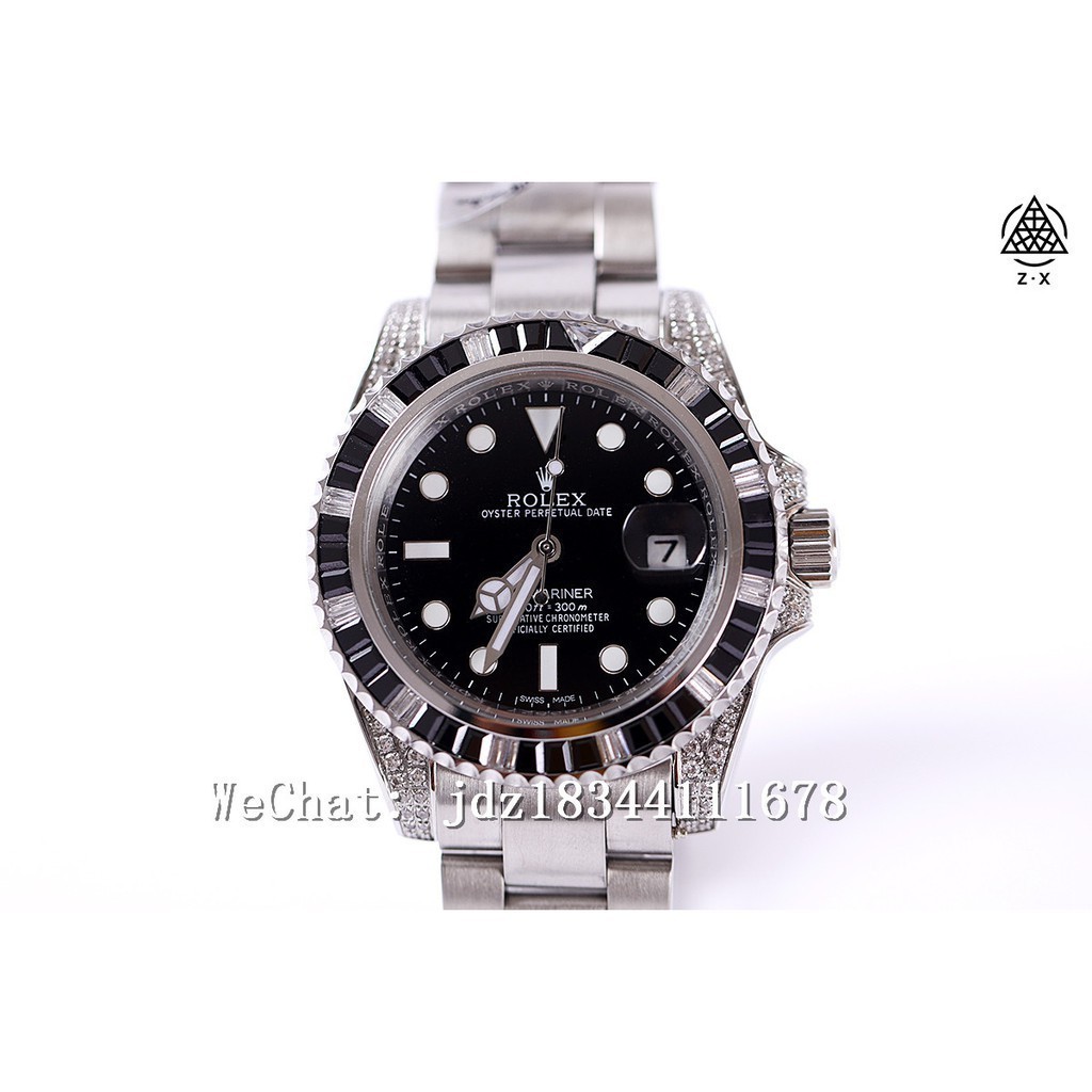 Rolex Submariner นาฬิกาข้อมือ ประดับเพชร สําหรับผู้ชาย