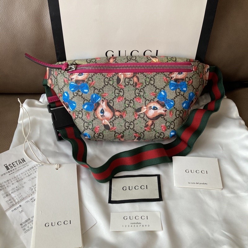 ♞New Gucci Kids Belt Bag ลายกวาง
