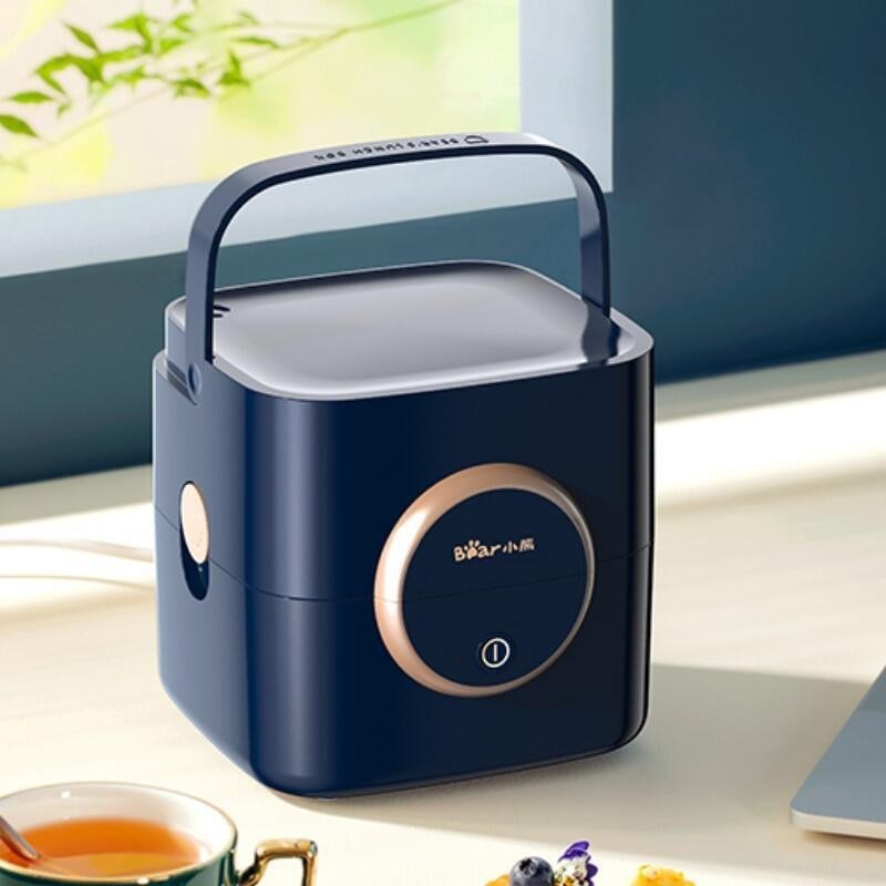 Bear Electric Microwave Heating Lunch Box Food Storage Container for Student Office Worker Double-layer Insulation