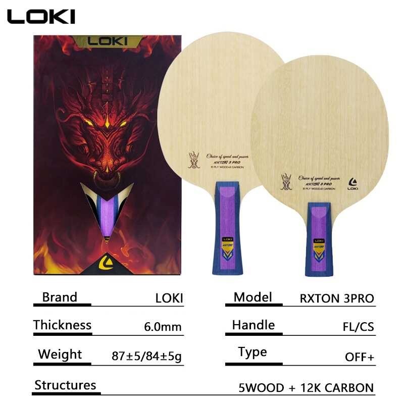 Loki Table Original Tennis Blade RXTON 3Pro/5Pro/9Pro (5Wood+2Carbon)Ping Pong Bat Paddle for Fast