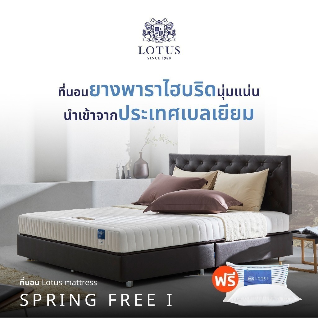 🔥การประกันคุณภาพ LOTUS รุ่น Spring Free I ที่นอนลดอาการปวดหลัง ยางพาราแท้100% ผสานนวัตกรรมหลับลึกเ