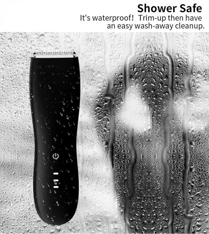 ❤ Trimmer Men Pubic Electric Groin & Shaver For Balls Body Hair Clipper With Charging Dock Waterp