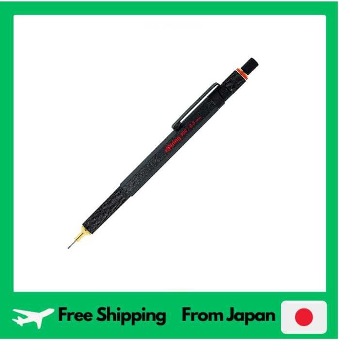 Rotring 800สีดำดินสอกด0.5มม. ROTRING แบบหมุน Nock 1904447ของแท้นำเข้