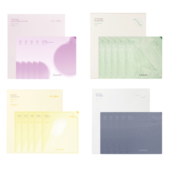 Luvum Mask Yuja / Cica / คอลลาเจน / โคลน (5 ชิ้น / กล่อง)