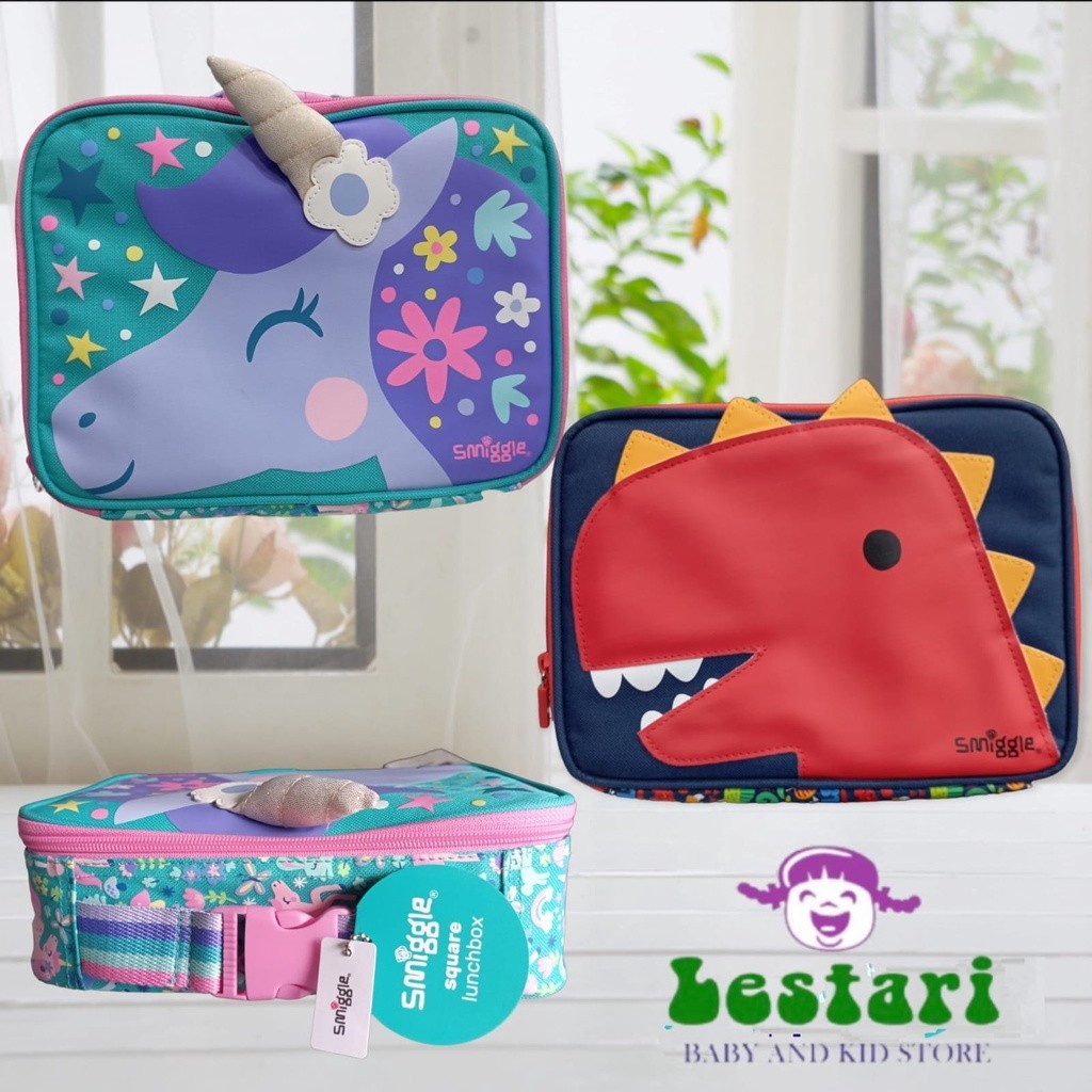 Smiggle SQUARE LUNCH BOX กระเป๋าเด็ก LUNCH