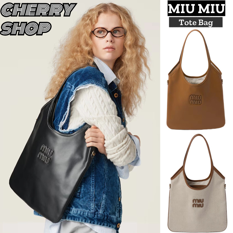 มิว มิว Miu Miu Tote Bag กระเป๋าโท้ทผู้หญิง Women's 5BG231