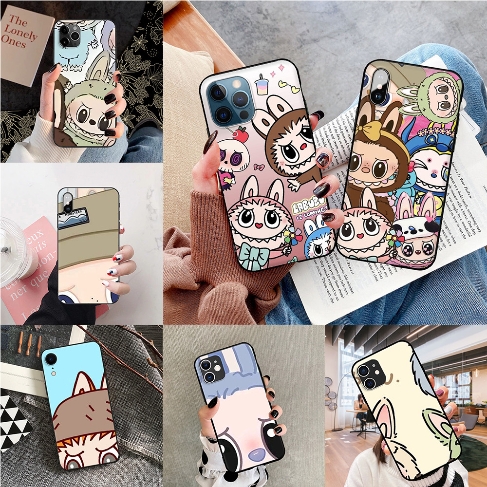 เคส oppo realme X7 Q2 Q3 GT neo 3 2 5 Pro V20 Q5X 10S V15 V13 V11 V5 K7X ฝาครอบ Labubu TPU Soft Case