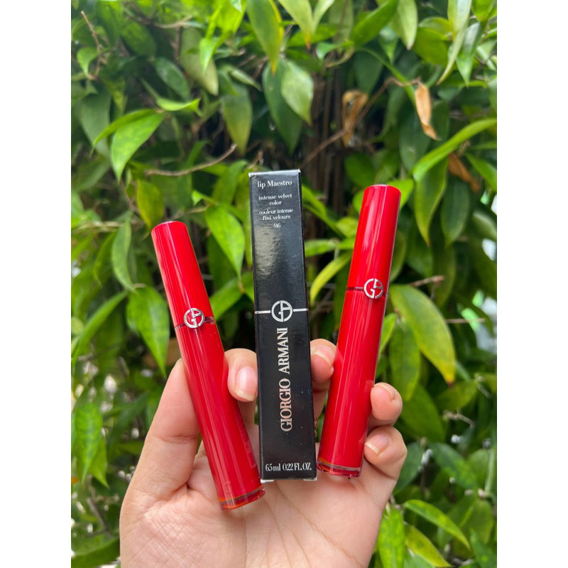 ในสต็อก [ฝรั่งเศส] Giorgio Armani Lip Maestro ลิปสติกเนื้อแมทสี 416 สีชมพูแดงขนาดเต็ม fullbox