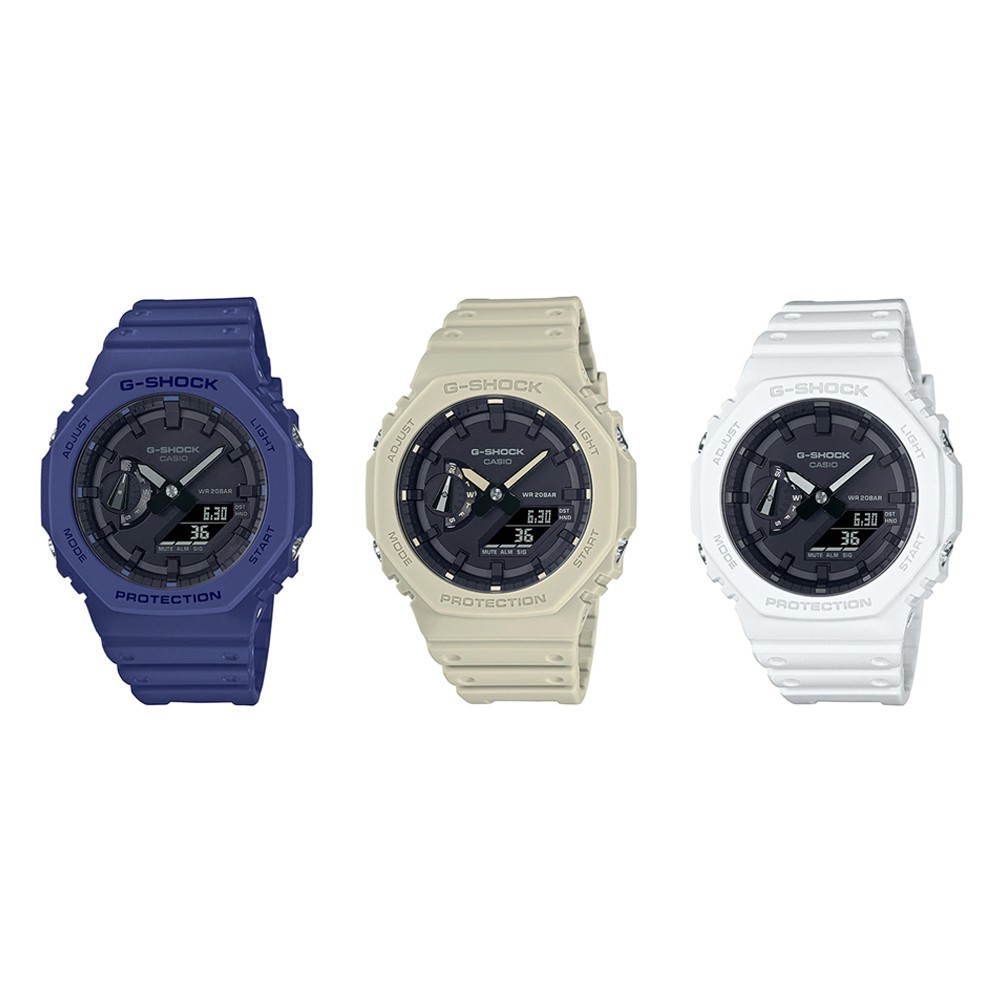 ♞,♘,♙Casio G-Shock นาฬิกาข้อมือผู้ชาย สายเรซิ่น รุ่น GA-2100 (GA-2100-2A,GA-2100-5A,GA-2100-7A)