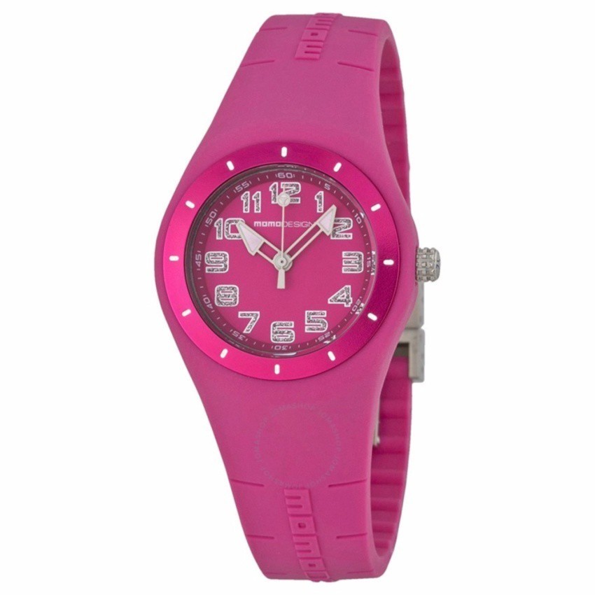 ♞,♘,♙Momo Design นาฬิกาข้อมือผู้หญิง สายซิลิโคน รุ่น MD2006FU-11 - Pink รับประกัน 1 ปี ของแท้