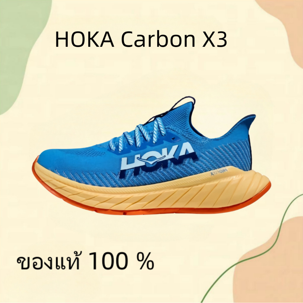 ♞,♘HOKA ONEONE Carbon X3 น้ำเงิน color sneakers ของแท้ 100 % Running shoes style man Woman