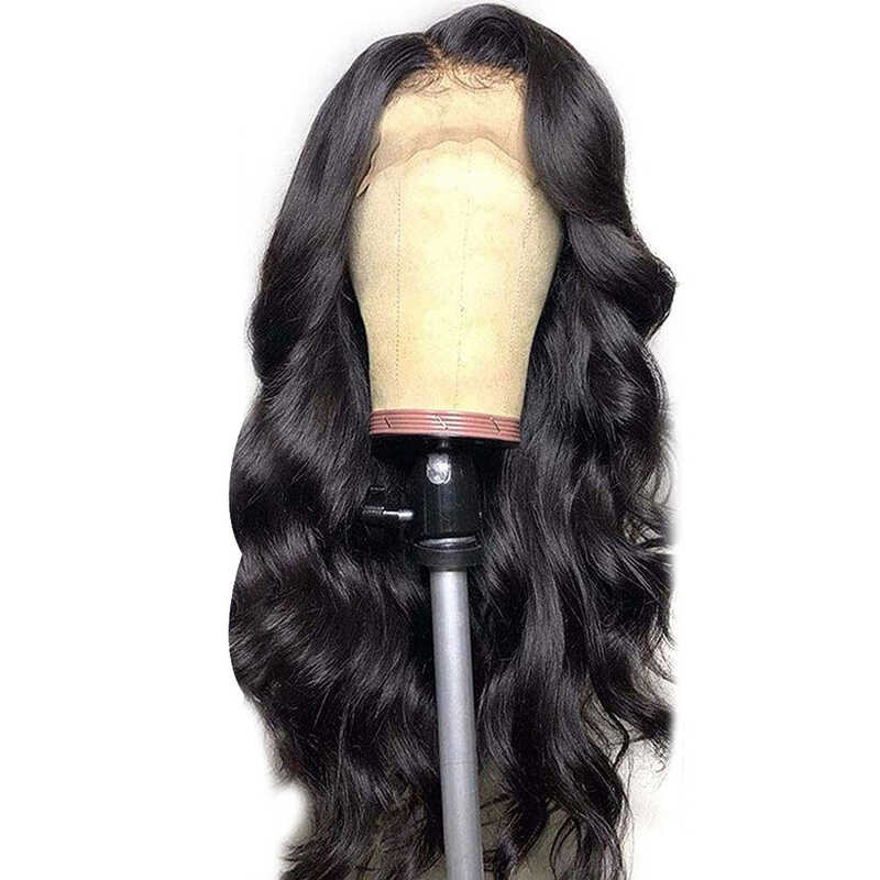 Original ➧ Wig Women Human True Hair Long African Ladies Curly Hair Wavy Curls Lace Front Wig For ➧