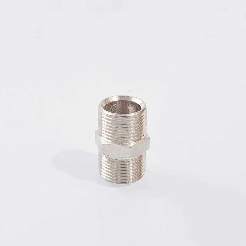 M8 M10 M12 M14 M16 M18 M20 M22 M24 Metric Male To Male Thread Brass Nickel Plated Equal Pipe Fittin