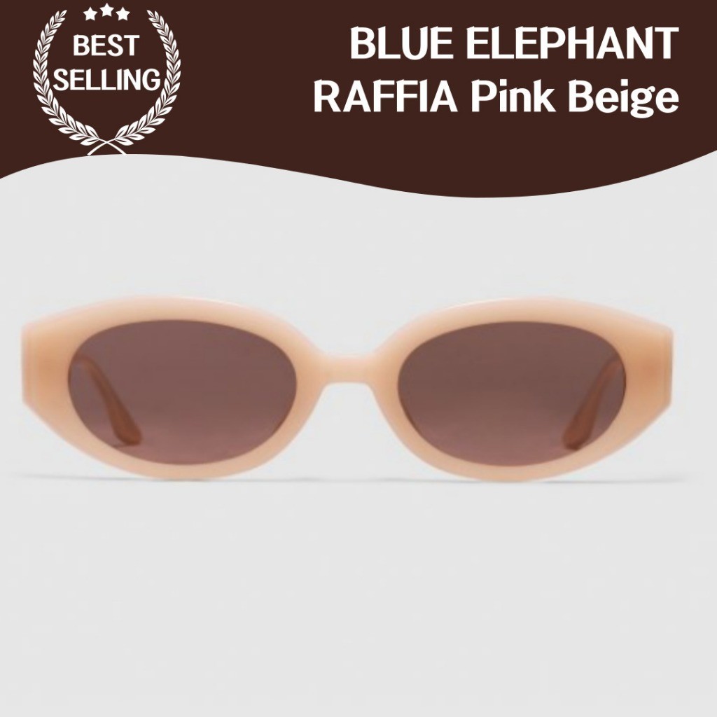 Blue ELEPHANT RAFFIA แว่นตากันแดด สีเบจ สีชมพู หรูหรา คุณภาพสูง สวมใส่สบาย ไม่ซ้ําใคร