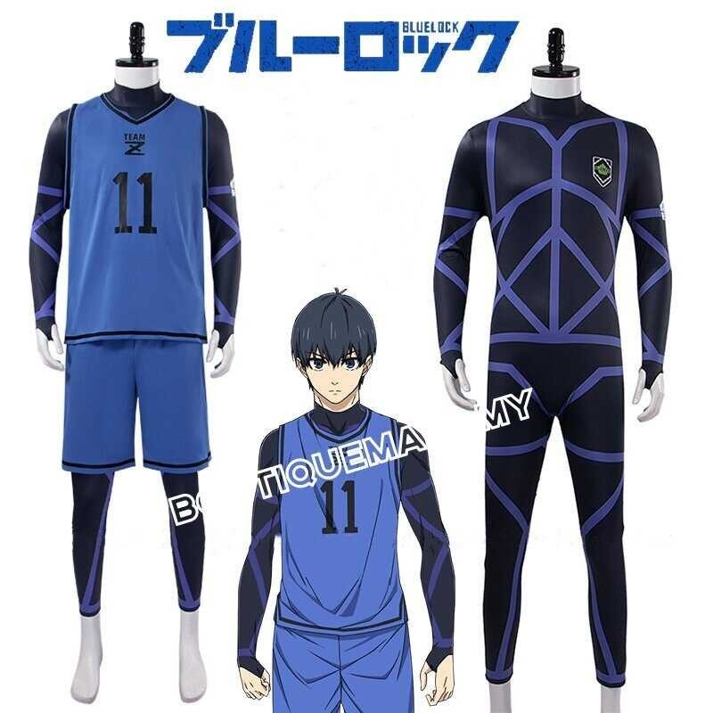 Lock Blue Isagi Yoichi Cosplay Costume Chigiri Hyoma Jersey Onesie Suit Anime Clothes Blue Sportswe