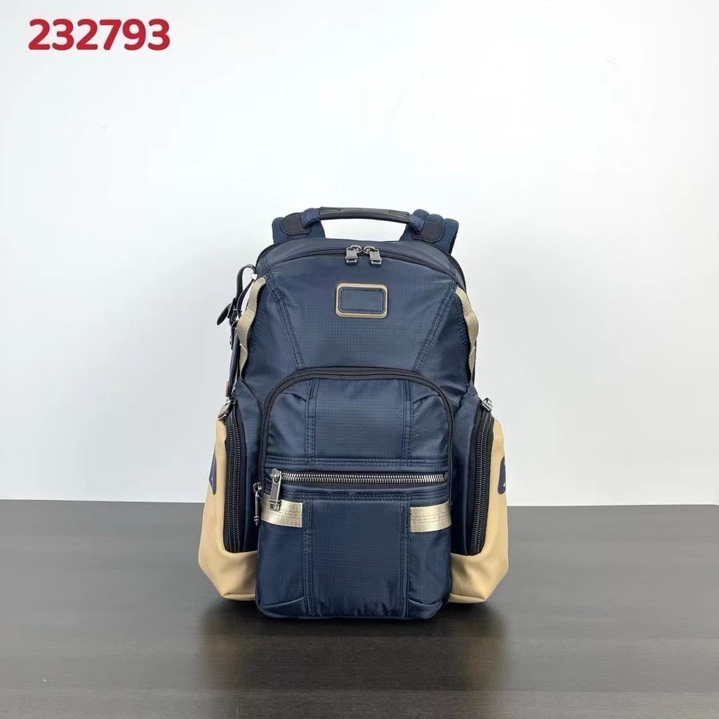 Tumi TUMI Ballistic Nylon Men 's Backpack Business Travel Computer Bag ขยายได ้ Leisure Backpack232