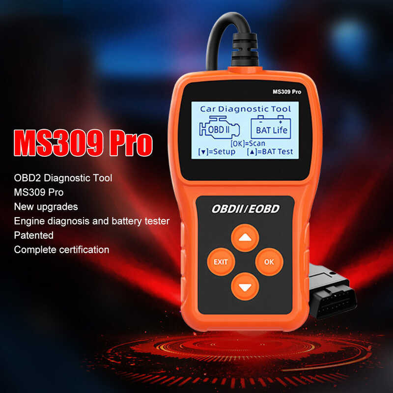 MS309PRO OBD2เครื่องสแกนเนอร์เครื่องมือวินิจฉัยเครื่องทด