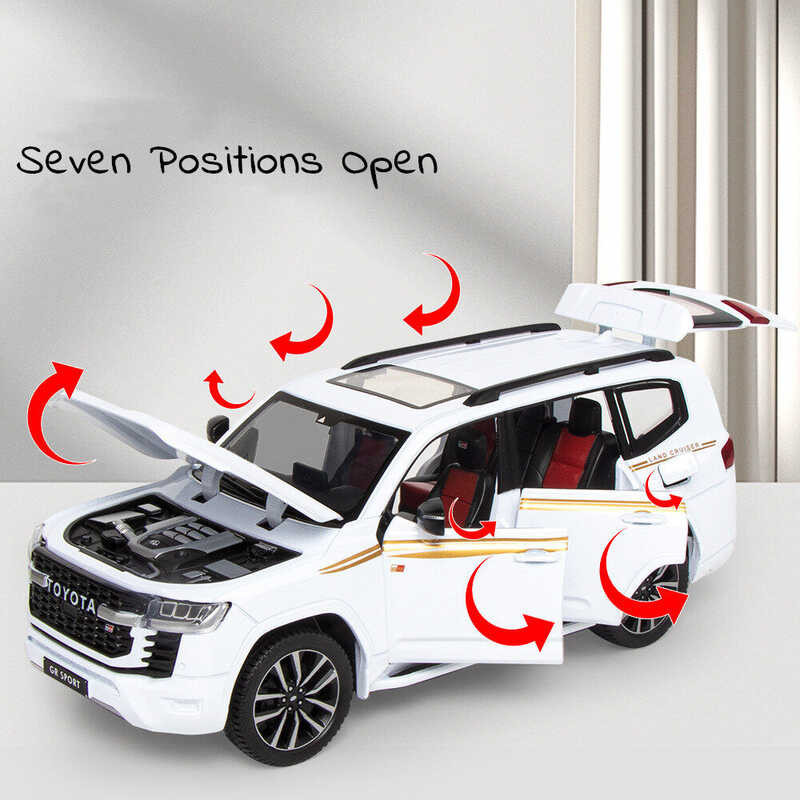 Scale Toyota 【MagicT】1:24 Land Cruiser LC300 GR โลหะผสมสังกะสีรุ่นรถ W/ แส