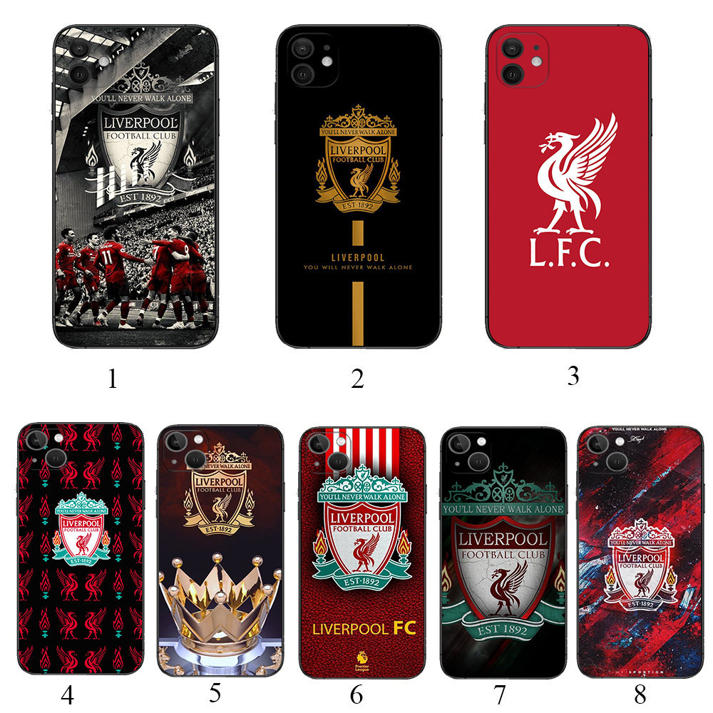 IPhone X XS 5 5s 6 6s Pplus 7 8 7 Plus 8 Plus SE 2016 T18 Liverpool Football เคสโทรศัพท์สีดํานุ่ม