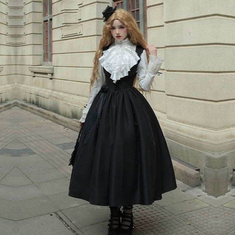 [Night Traveler] withpuji Original Design cla Black Jacket/Breast Support jsk/Short jsk lolita