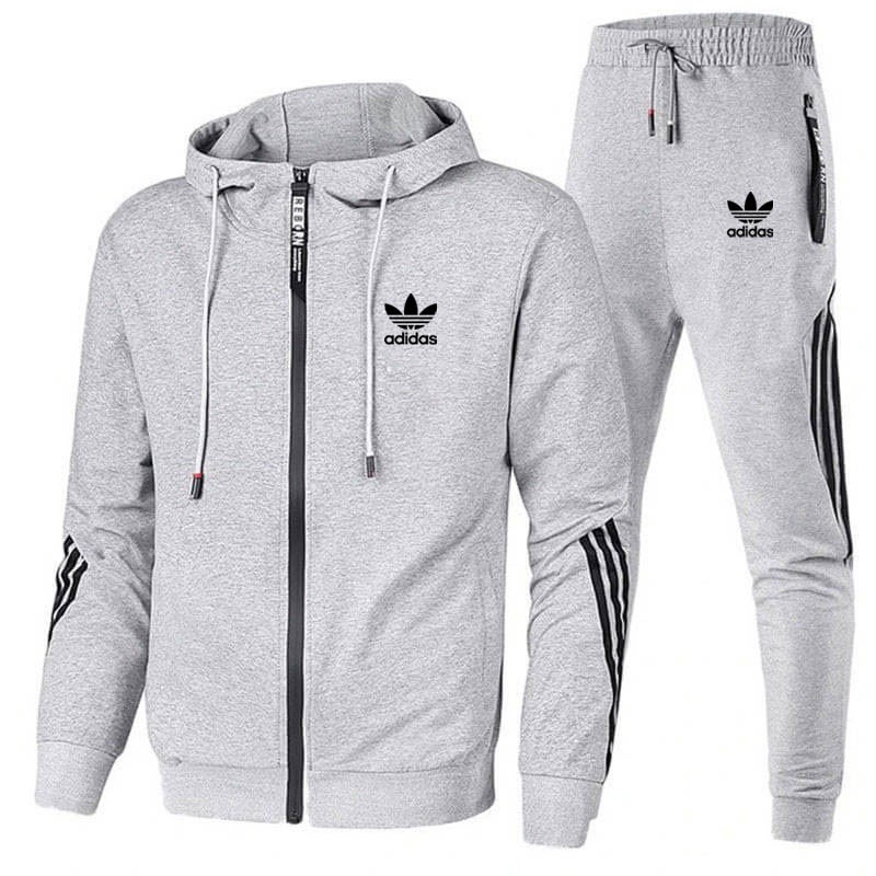 ในสต็อก ฤดูใบไม้ผลิฤดูใบไม้ร่วงติดตามเสื้อผ้าสูทผู้ชายวอร์ม Adidas เสื้อกันหนาวชาย Joggers Streetwea