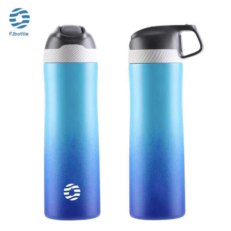 ❥ Fjbottle ฉนวนพร้อม Straw 20Oz/550Ml สแตนเลสสตีลผนังคู่สุญญา