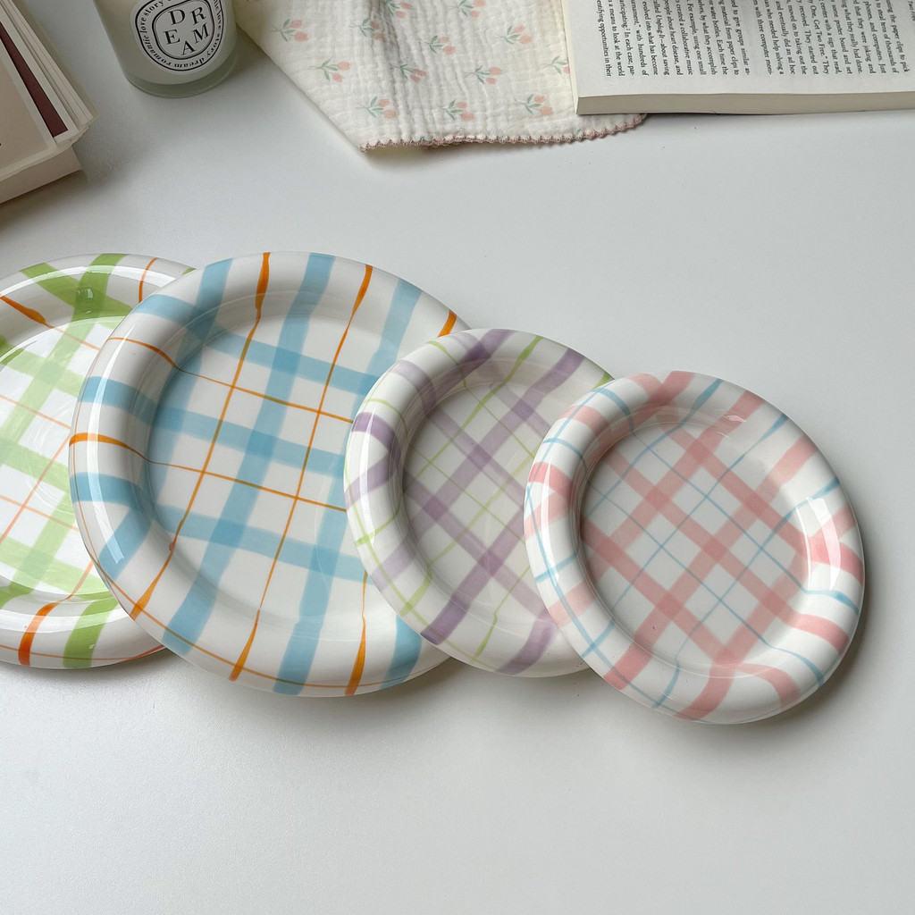 อินเทอร์เน็ตผู้มีชื่อเสียงเกาหลีสไตล์อินสร้างสรรค์มือวาดประณีตจานตุ๊ดน้ำชายามบ่ายเค้กจานขนมจานสลัดจ - รูปที่ 4