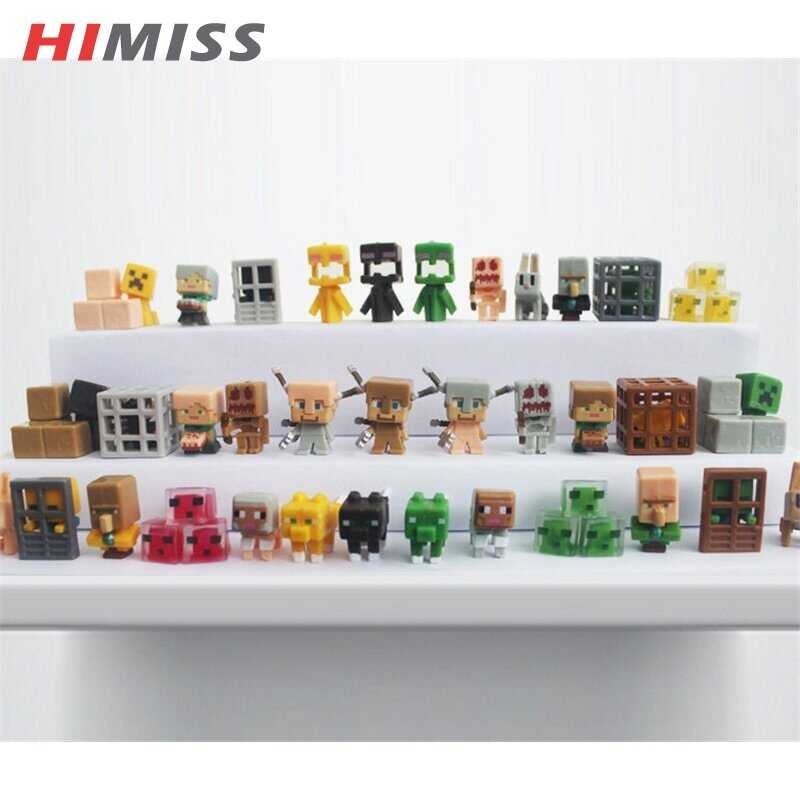 HIMISS RC 36Pcs/Lot Kids Toys Minecraft Characters Mini Action Figure Steve Child Toys Cute Gift