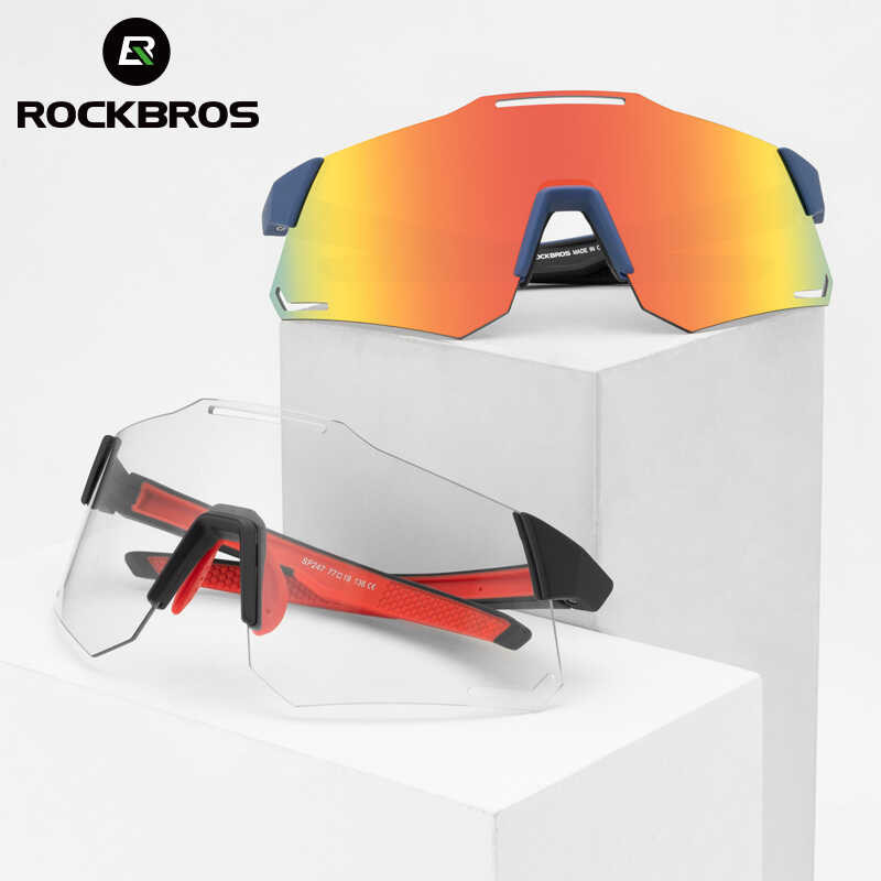 ROCKBROS Cycling Sunglasses Men Women Photochrimc Polarized Glasses For Running Fishing Outdoor Spo