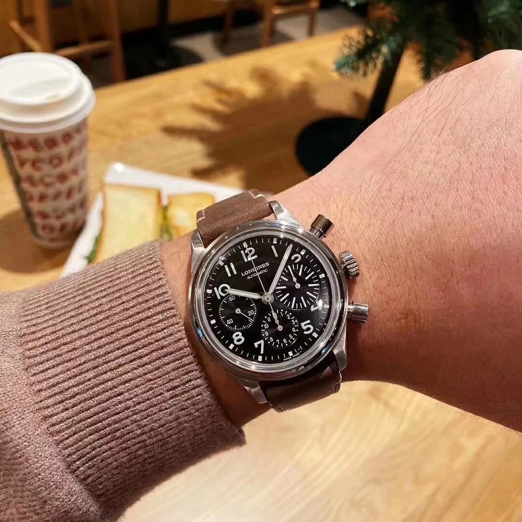 นาฬิกาข้อมืออัตโนมัติ Lg L2.816.4.53.2/4 พร้อมล้อโครโนกราฟ อเนกประสงค์ สําหรับผู้ชาย L688.2