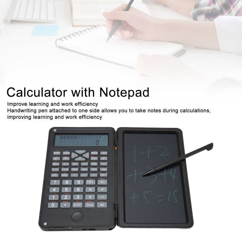 With Notepad [Fancytoy] Portable 10 Digits LCD Display Scientific Calculator For School Office Meet
