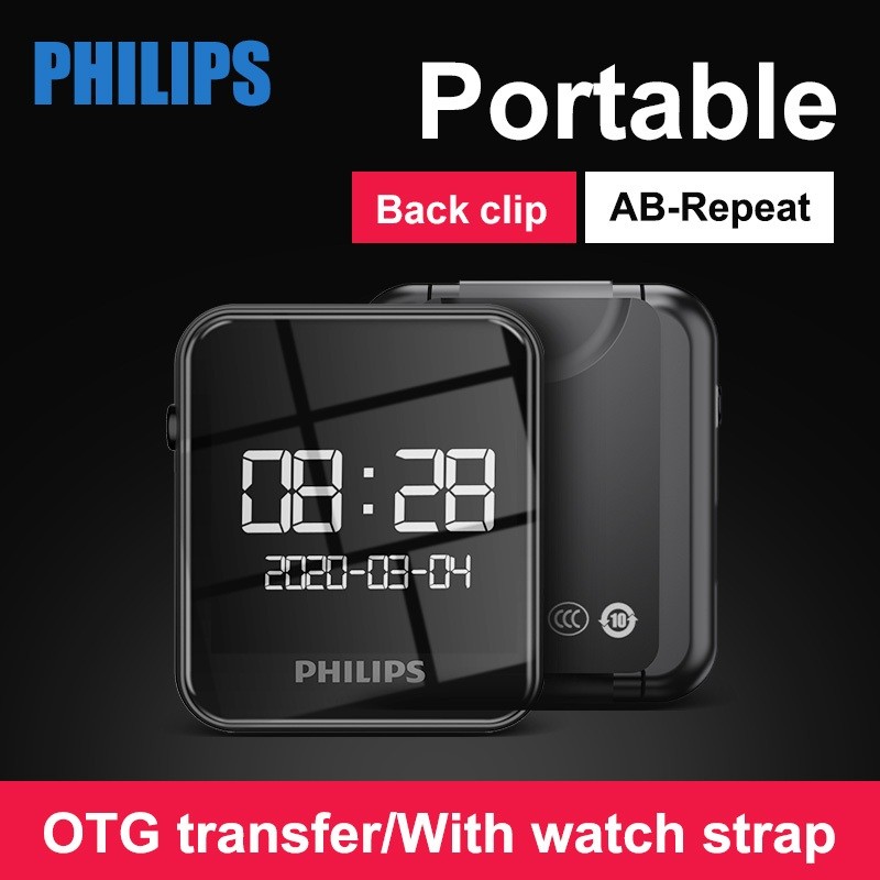 ในสต็อก Philips Original 16GB MP3 Player Bluetooth พร้อมสายนาฬิกาและวิทยุ FM SA6116
