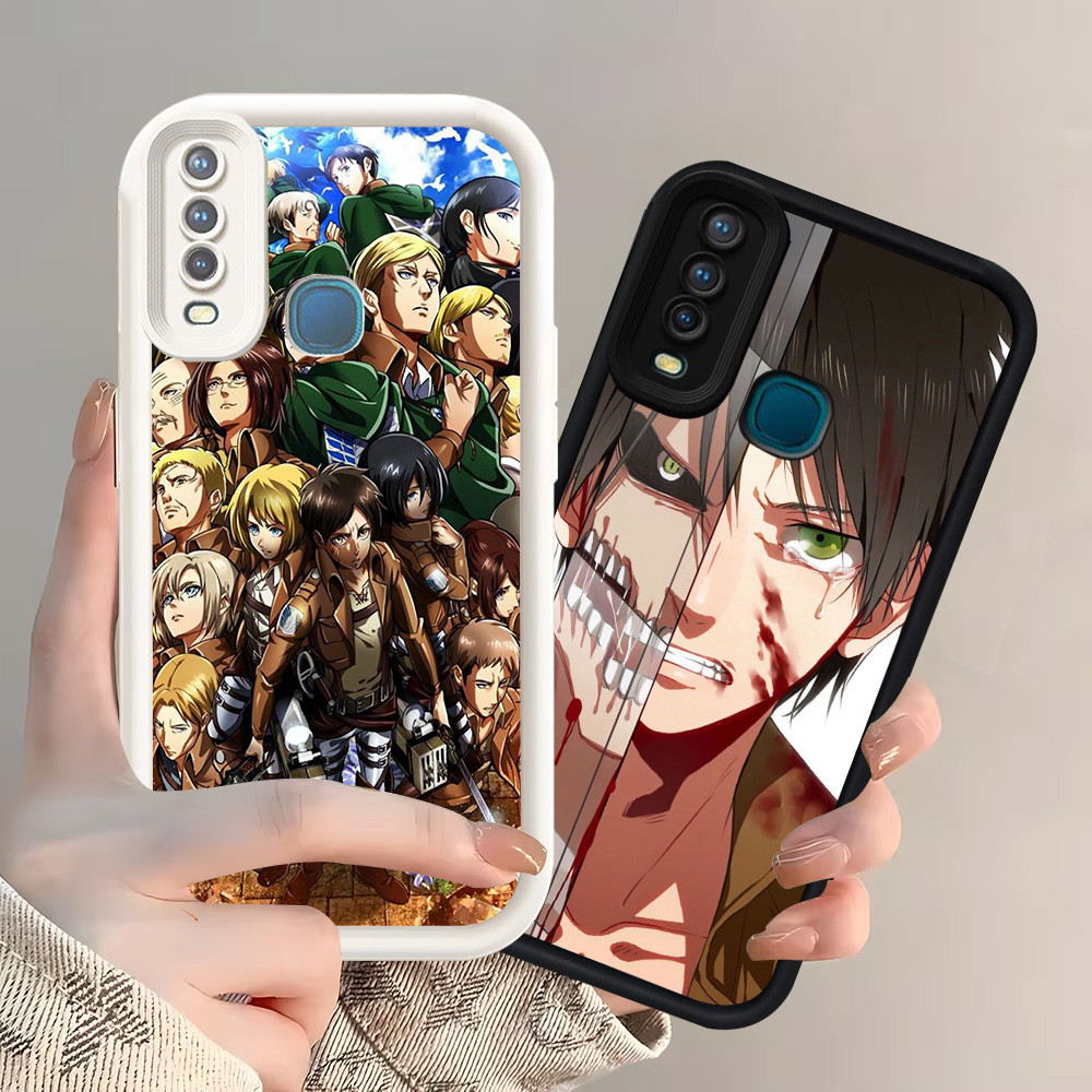 Z-43 Attack on Titan ปลอกสีขาวสีดําสําหรับ VIVO Y19 Y17 Y30i Y66 Y50 V9 Y30 Y12 Y15 Z1 Pro กรณี